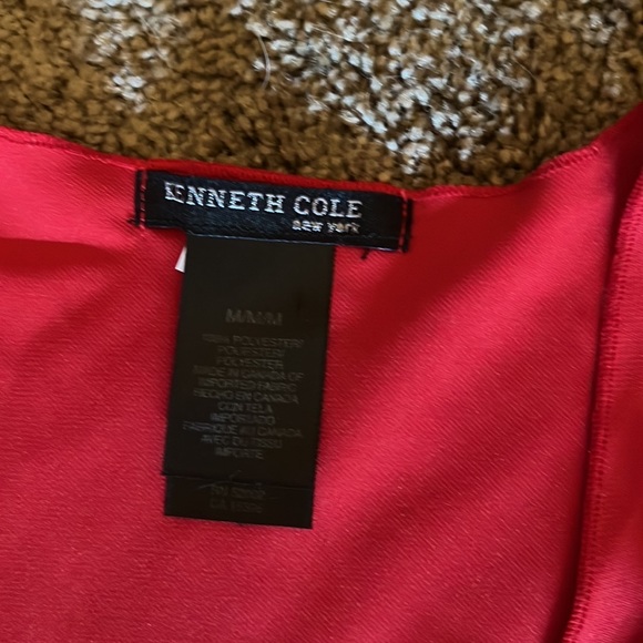Kenneth Cole Red Wrap Dress. Size M - Picture 4 of 7